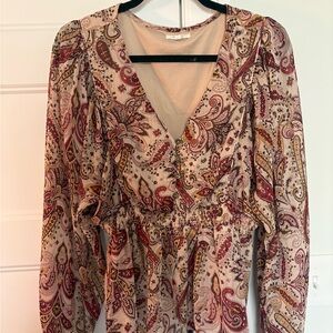 Paisley Long Sleeve Blouse
